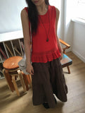 [BAONHAUS] Koinen Flower Frill Layered Sleeveless