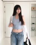 Betty Studded Crop Halter Sleeveless