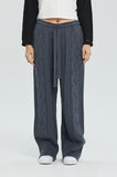 CABLE KNIT WIDE PANTS