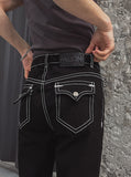 [LANARCH] Edged Stitch Bootcut Denim