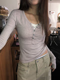 Emba Stripe Slim Fit Warmer Button T-Shirt