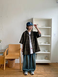 Bemer Check Cap Hood Short Sleeve Shirt
