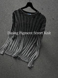 Dyeing Pigment Wash Ribbed Knit