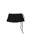 Eyelet layered short skirt