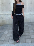 Bow Halter Layered Off-Shoulder Short Sleeve T-Shirt