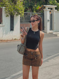 Pudded Cotton Bike Skirt