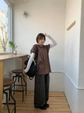 [unisex] Laryuki Pintuck Denim Wide Pants