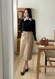 Milo color matching shirt collar cable knit