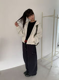 Hibamp Wide Cargo Banding Pants
