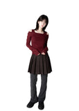 STRIPE PINTUCK PLEATS MINI SK