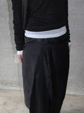 Button see-through wrap skirt