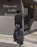 Carry Of Back Lettering Denim Pants