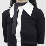 Orbi Color Matching Shirt Cardigan (Mini Strap Set)