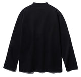 Soft cotton mock neck long sleeve t-shirt