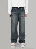 Embo Denim Wide Jeans