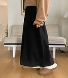 Fidio banding peach fuzz long skirt