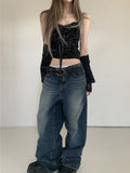 Windbreaker y2k denim wide pants