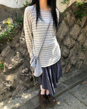 Natine Striped Long Sleeve Knit