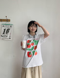 Ogen Tomato Printing Over Short Sleeve Tee