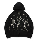 [2-WAY] Skeleton Hood Zip-Up