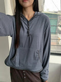 Kudelin Button Stripe Hoodie