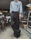 Mono Two-Tuck Wide Slacks