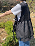 [BAONHAUS] Value Dot Ribbon Vest
