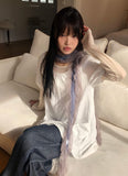 Maden See-Through Layered Long Sleeve T-Shirt