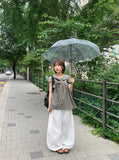 [unisex] Psil Eyelet Summer Nylon Wide Pants
