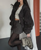 Jerry Double Button Pleated Skirt Pants