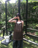 Veru Dot Frill See-through Sleeveless Layered One Piece