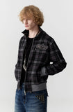 ASFOD check zip-up jacket