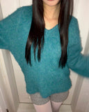 Asa V-neck Over Wool Knit