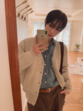 Glow Angora Y-neck Cardigan