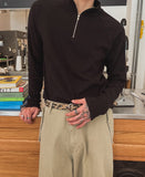 Id cut half zip-up muscle tee