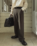 Theo One-Tuck Wide Slacks