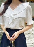 Rapel Frill Puff Short Sleeve Blouse