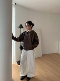 Bepos Rivet Cotton Balloon Wide Pants