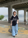 Kikot Nylon Banding Balloon Wide Pants
