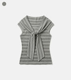 Stripe Drape Top