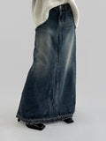 Seoet Denim Long Skirt