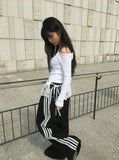 Hatoo Lace Line Wide Training Pants