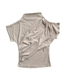 [ EEUN MADE ] Unbalance Shirring turtleneck Top