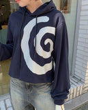 Dakai Crop Printed Hoodie