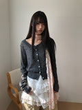 Juron Rose See-through Lace Scarf