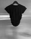 Cello Shirred Round Short Sleeve Tee