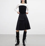 Lila Velvet Button Bustier
