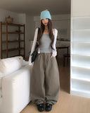 Classy Back Pocket Cotton Balloon Pants