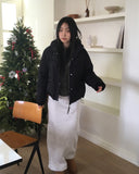 Zeke Stripe Bokashi Button Color Matching Hood T-shirt