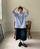 [unisex] Jint Seersucker Over Short Sleeve Shirt